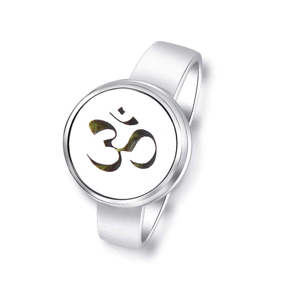 Fashion Tree Of Life Aromatherapy Ring Stainless Steel Spiral Open Perfume Diffuser Locket Heart-Shaped Angel Wing Rings Jewelry