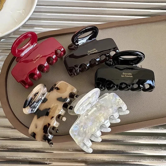 5.5cm Long Acetate Hair Crabs Red Hair Clips for Girls＆Women Tie up Hair Accessories New korean Fashon