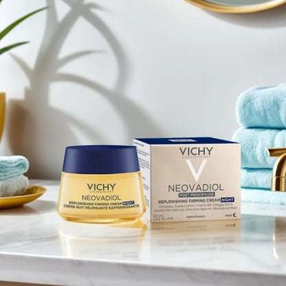 50ml VICHY Postmenopausal night cream Firming Skin Deeply Hydrating Moisturizing Menopause Reduce Fine Lines Face Skin Care