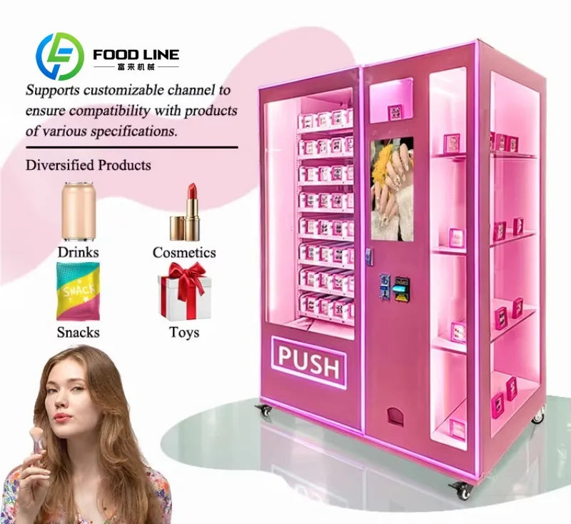 Customized size Customized cosmetics vending machine Beauty vending machine Touch screen Large capacity perfume vending machine