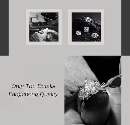 ATTAGEMS Oval Cut 2.0CT Moissanite Halo Engagement Ring for Women D VVS1 925 Silver 18K Gold Plated Luxury Band Wedding Jewelry