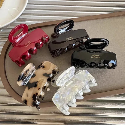 5.5cm Long Acetate Hair Crabs Red Hair Clips for Girls＆Women Tie up Hair Accessories New korean Fashon