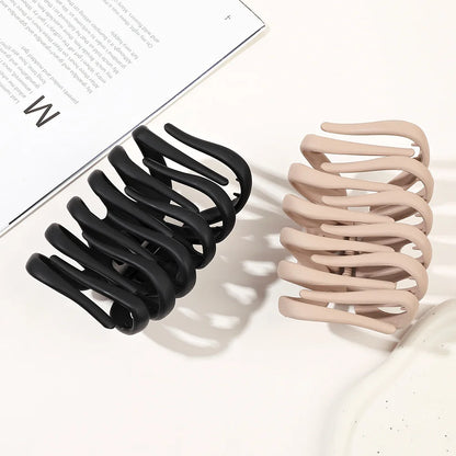 Large Girl Hair Claws Black Acrylic Hairpins Barrette Crab Hair Clips Transparent Women Hair Accessories Korean Headwear Styling