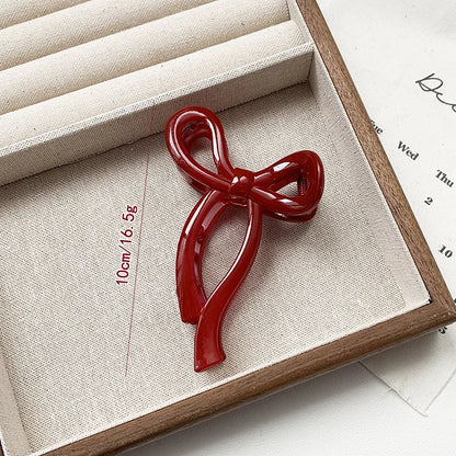 New Irregular Red Flower Hair Clip for Women Simple Temperament Back of The Head Hair Claws Barrettes Girl Hair Accessories