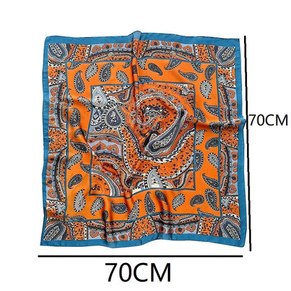 Luxury Silk Scarf Neckerchief Women's Silk Square Scarf Purse Scarf for Women Designer Silk Headscarf SJ01