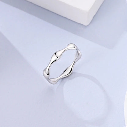 Original 925 Silver Sparkling Zircon Ring Stackable Classic Shine Stone Round Rings For Women Wedding Anniversary Jewelry Gift