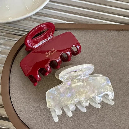5.5cm Long Acetate Hair Crabs Red Hair Clips for Girls＆Women Tie up Hair Accessories New korean Fashon