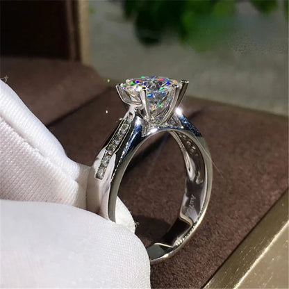 CC Rings White Gold Plated Fashion Jewelry Engagement Wedding Ring for Women Fine Accessories Drop Shipping CC3158