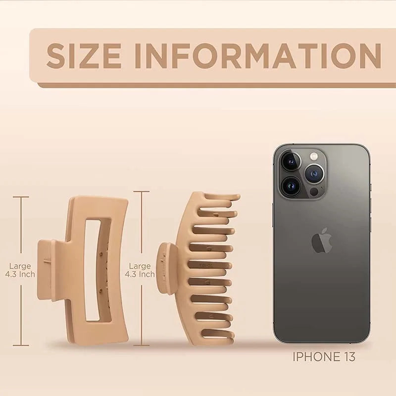 Solid Vintage Matte Geometric Hair Claws For Women Thick Hair Strong Hold Sweet Hair Clips Hairpins Fashion Hair Accessories