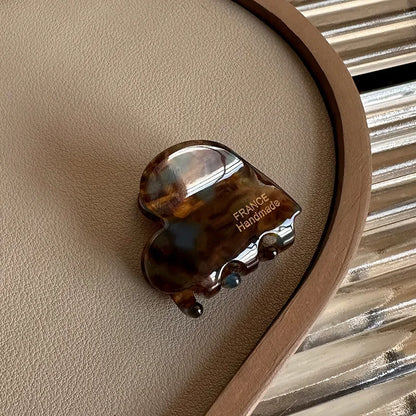 3.5cm Small Hairclaw Acetate Hair Crabs for Girls Cute Heart Shaped Hairclips Women Hair Accessories Hair Pins and Clips