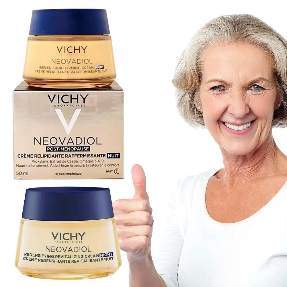 50ml VICHY Postmenopausal night cream Firming Skin Deeply Hydrating Moisturizing Menopause Reduce Fine Lines Face Skin Care
