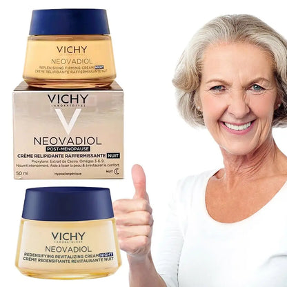 50ml VICHY Postmenopausal night cream Firming Skin Deeply Hydrating Moisturizing Menopause Reduce Fine Lines Face Skin Care