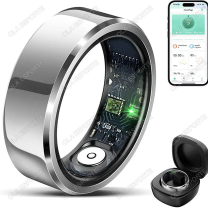 2025 Smart Ring Blood Pressure Heart Rate Sleep Monitoring Smartring IP68 & 5ATM Waterproof Multi-sport Mode Smartring Man Women