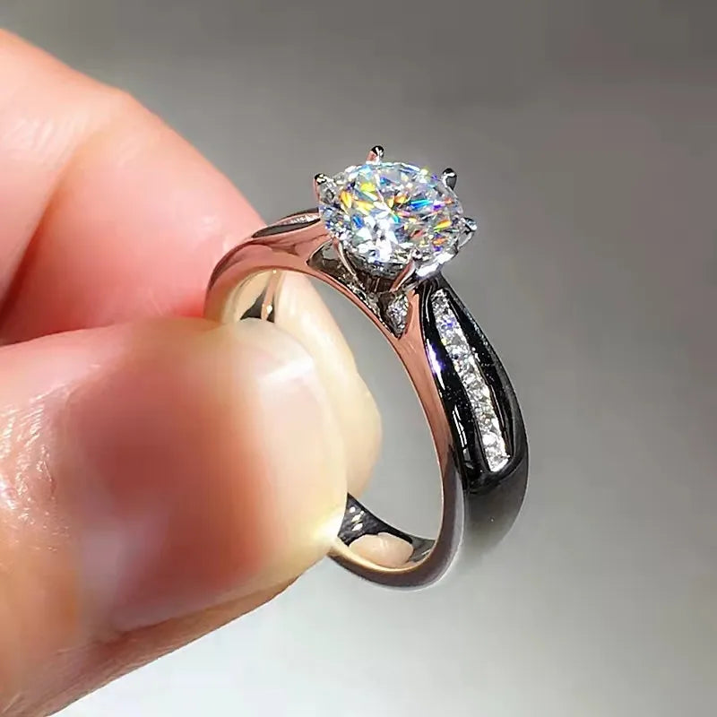 CC Rings White Gold Plated Fashion Jewelry Engagement Wedding Ring for Women Fine Accessories Drop Shipping CC3158