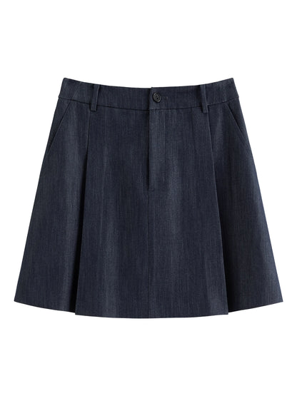 DUSHU Nordic Style Fashion Denim Suit Women Autumn 2025 New Long and Short Vest Skirt Vintage Clothing Ins Dresses 25DS83108