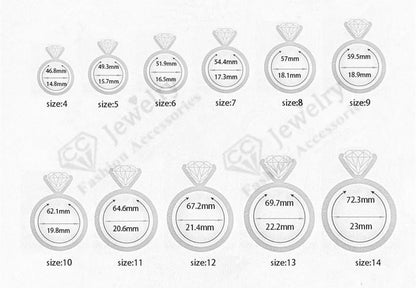 CC Rings White Gold Plated Fashion Jewelry Engagement Wedding Ring for Women Fine Accessories Drop Shipping CC3158