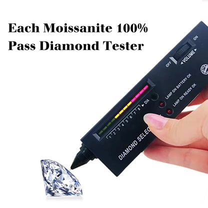 2PCS Yellow Gold Moissanite Engagement Rings set For Women 100% Real Pass Diamond Tester Wedding Band Jewelry Lover Couple Gifts