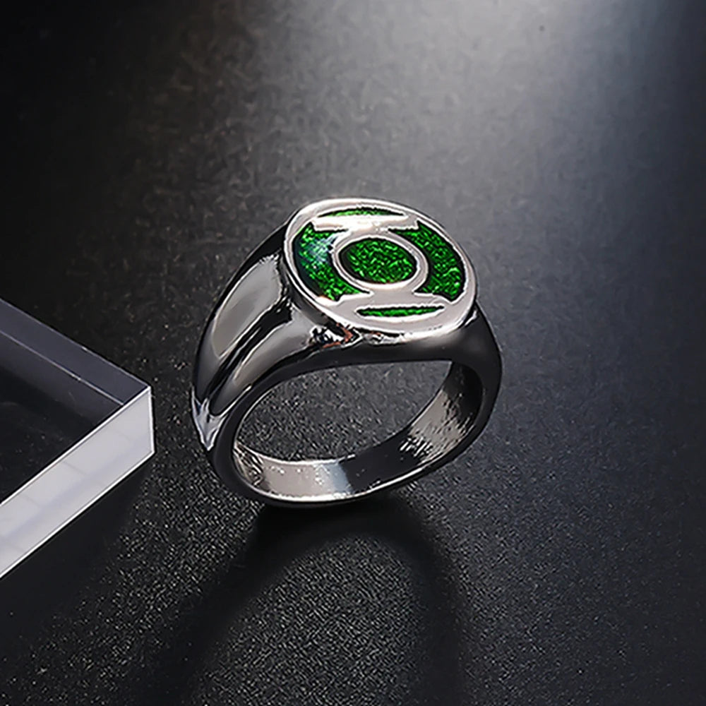 Classic Movie Green Ring Size 8-10 Lantern Rings Jewelry Accessories for Man Fans Gifts