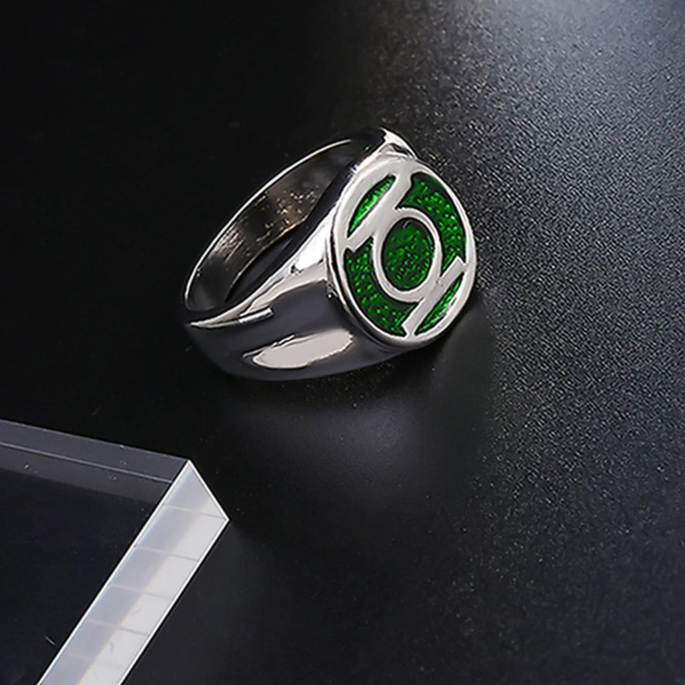 Classic Movie Green Ring Size 8-10 Lantern Rings Jewelry Accessories for Man Fans Gifts