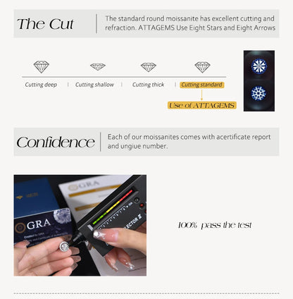 ATTAGEMS Oval Cut 2.0CT Moissanite Halo Engagement Ring for Women D VVS1 925 Silver 18K Gold Plated Luxury Band Wedding Jewelry