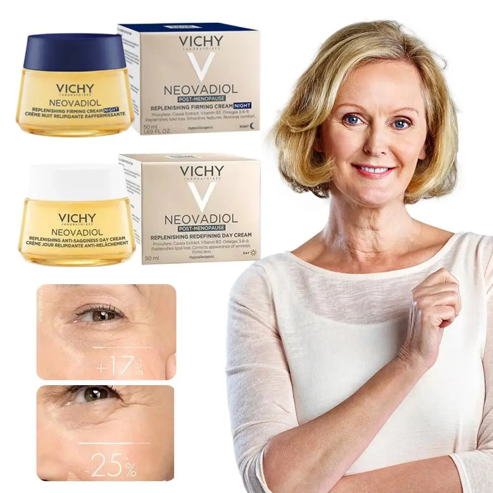 50ml VICHY Postmenopausal night cream Firming Skin Deeply Hydrating Moisturizing Menopause Reduce Fine Lines Face Skin Care