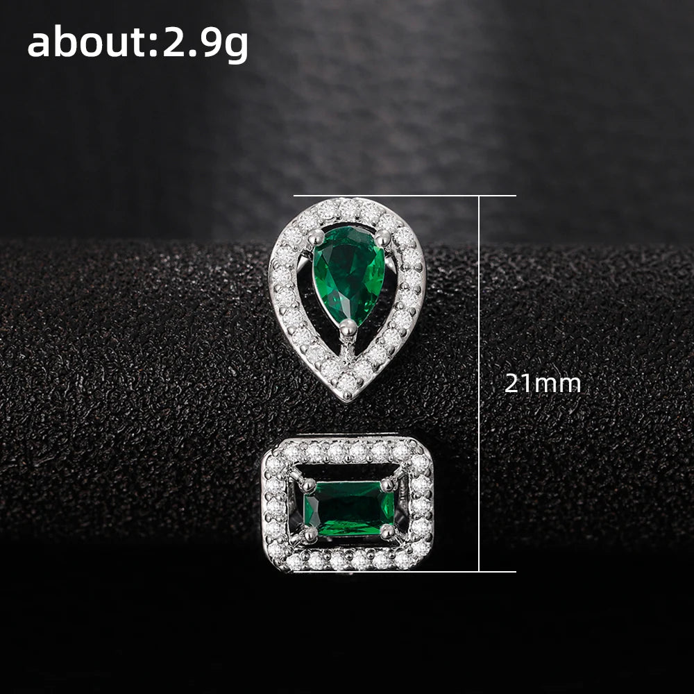 Huitan Geometric Shaped Cuff Opening Rings for Women Silver Color/Gold Color Noble Cubic Zirconia Ring Accessory Fashion Jewelry