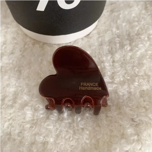 3.5cm Small Hairclaw Acetate Hair Crabs for Girls Cute Heart Shaped Hairclips Women Hair Accessories Hair Pins and Clips
