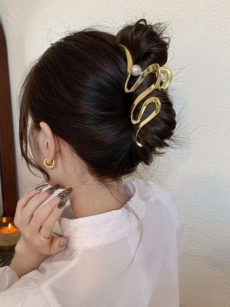 Metal Hair Clip Fashion Barrettes Korean Geometric