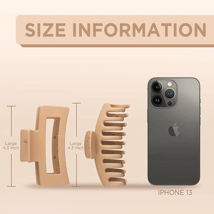 Solid Vintage Matte Geometric Hair Claws For Women Thick Hair Strong Hold Sweet Hair Clips Hairpins Fashion Hair Accessories