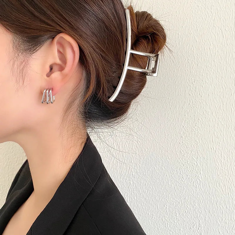 Metal Hair Clip Fashion Barrettes Korean Geometric
