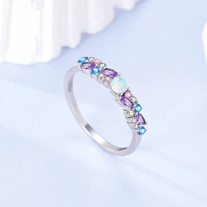 Original 925 Silver Sparkling Zircon Ring Stackable Classic Shine Stone Round Rings For Women Wedding Anniversary Jewelry Gift