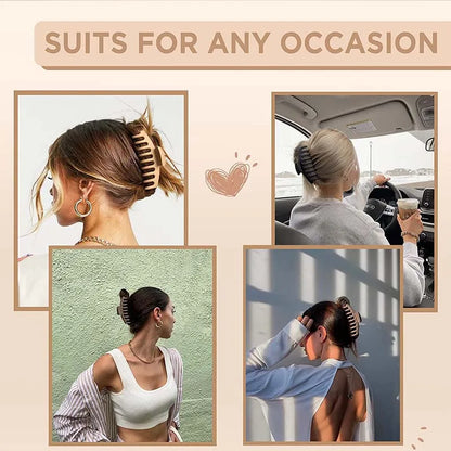 Solid Vintage Matte Geometric Hair Claws For Women Thick Hair Strong Hold Sweet Hair Clips Hairpins Fashion Hair Accessories