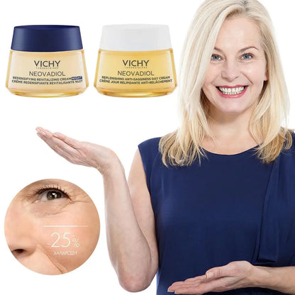 50ml VICHY Postmenopausal night cream Firming Skin Deeply Hydrating Moisturizing Menopause Reduce Fine Lines Face Skin Care