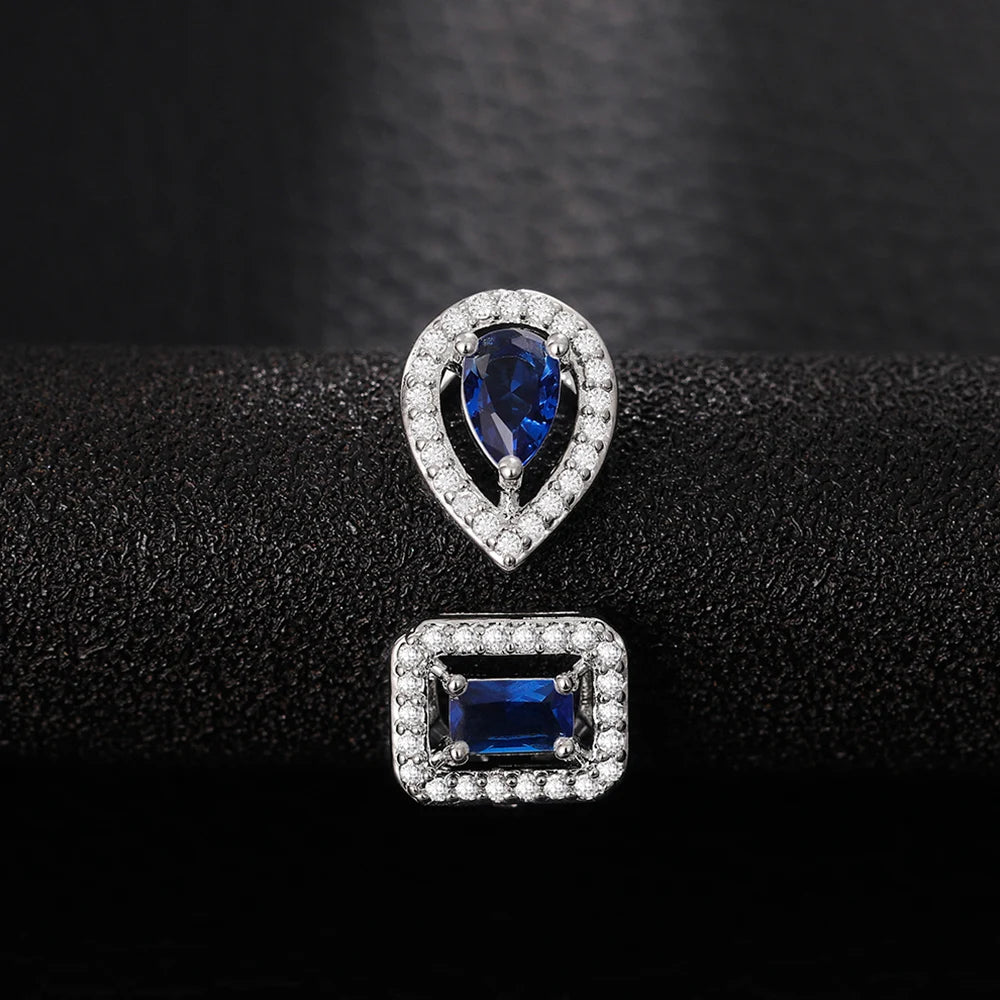 Huitan Geometric Shaped Cuff Opening Rings for Women Silver Color/Gold Color Noble Cubic Zirconia Ring Accessory Fashion Jewelry