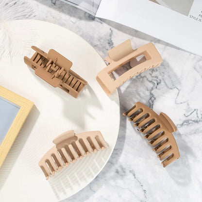 Solid Vintage Matte Geometric Hair Claws For Women Thick Hair Strong Hold Sweet Hair Clips Hairpins Fashion Hair Accessories