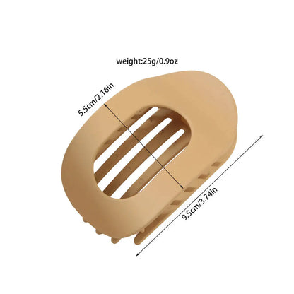 Simple Flat Oval Hair Claw Clip for Women Thin Thick Curly Hair Jaw Clips Shark Barrettes Crab Girl Headwear Hair Accessories