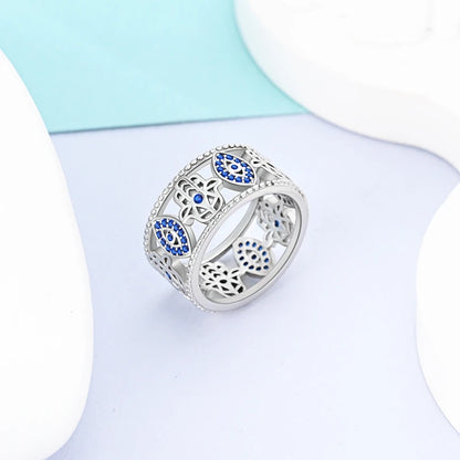 Original 925 Silver Sparkling Zircon Ring Stackable Classic Shine Stone Round Rings For Women Wedding Anniversary Jewelry Gift